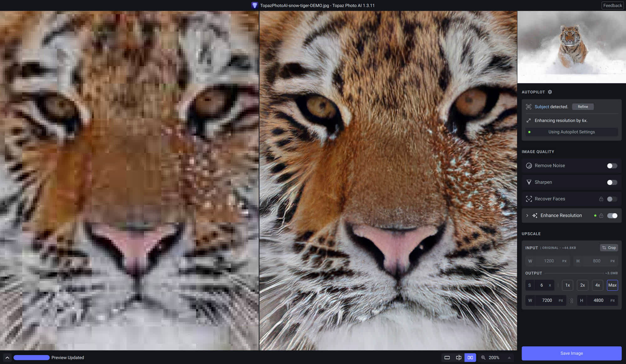 Topaz Photo AI中文破解版 v1.3.0 绿色便携版