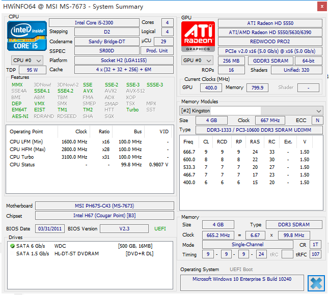 硬件信息检测 HWiNFO v8.41.5920 绿色便携版