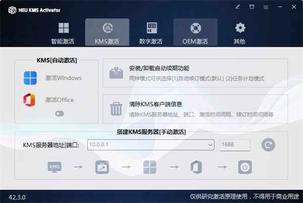 HEU KMS Activator v63.3.1 全能激活工具 支持Windows,Office激活