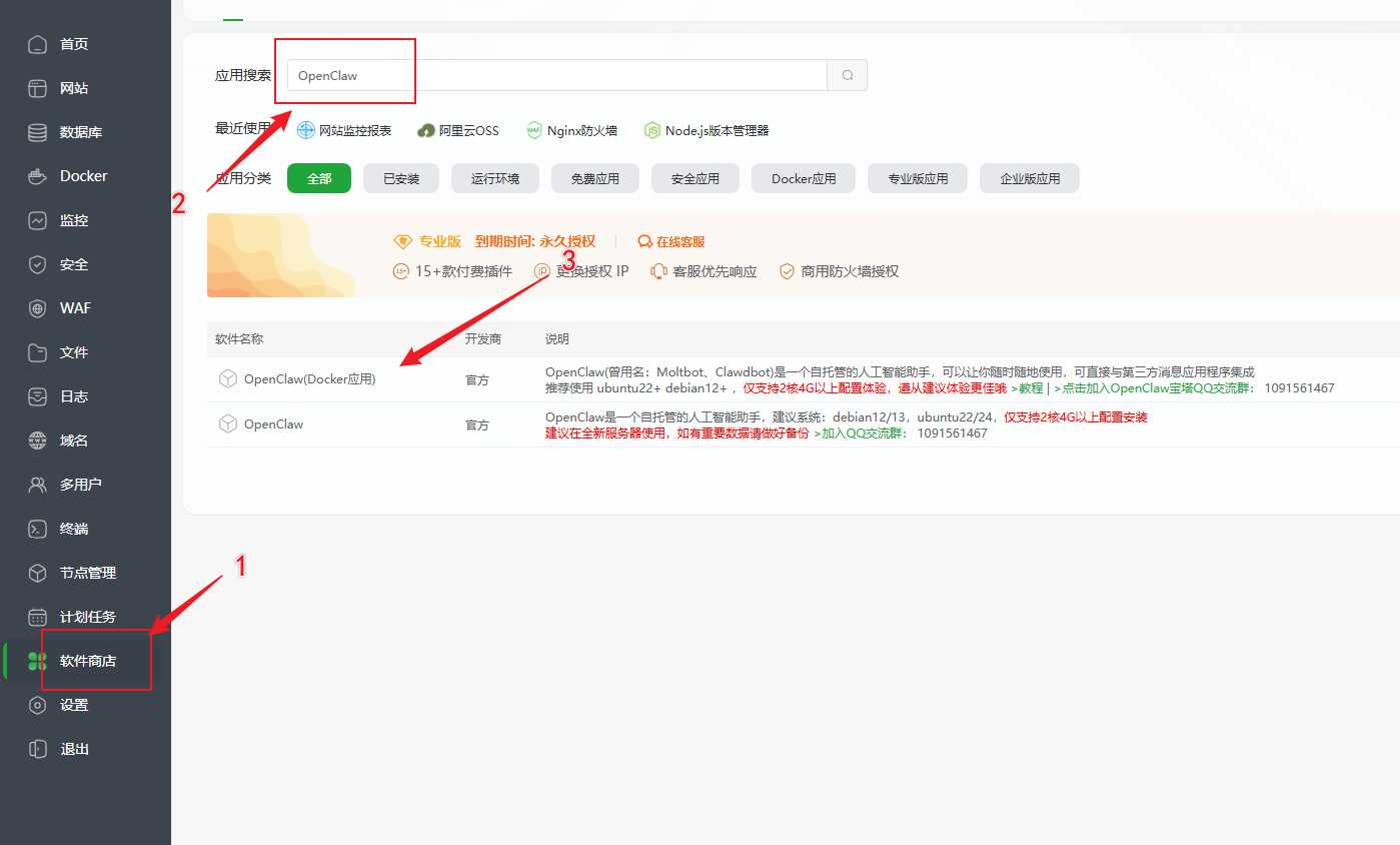 如何使用宝塔安装OpenClaw龙虾AI详细教程